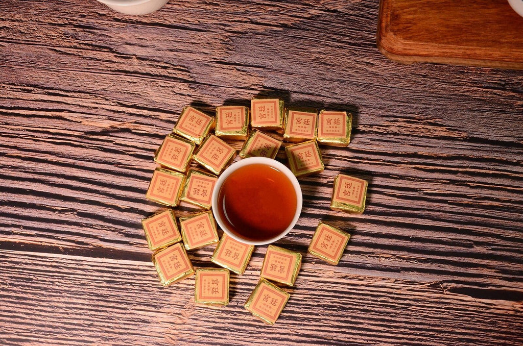 HelloYoung Yunnan Jindian small square brick black tea leaves glutinous fragrance brick tea