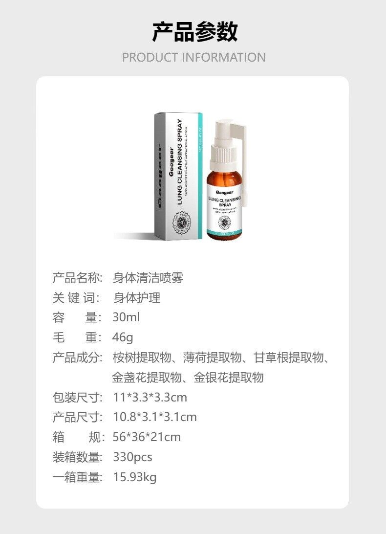 Body Cleansing Spray Relieve Dry, Itchy Throat Cough Sore Throat Body Care Drops