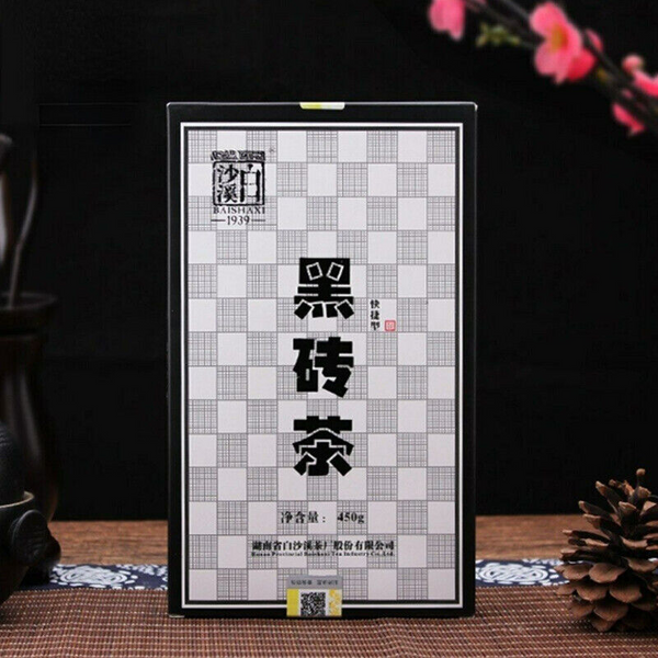 HelloYoung 450g HEI ZHUANG CHA China Anhua Baishaxi Instant Dark Tea Shortcut Brick Tea