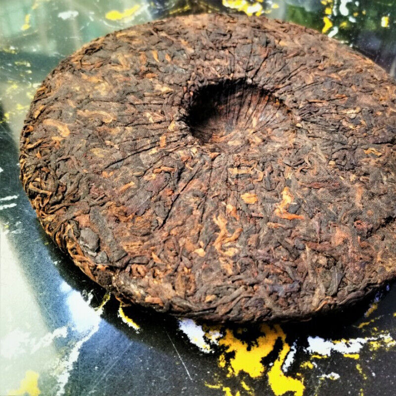 HelloYoung Tangerine Peel Pu'er Cooked Tea Cake Yunnan Aged Old Tree Mandarin Tea 357g