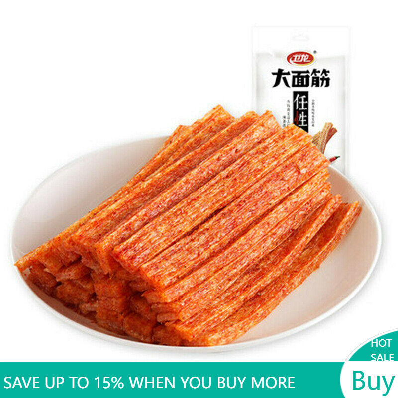 Latiao Snack Hotstrip Hot Gluten Latiao Chinese Food 106g*3大面筋 辣条零食 Main image