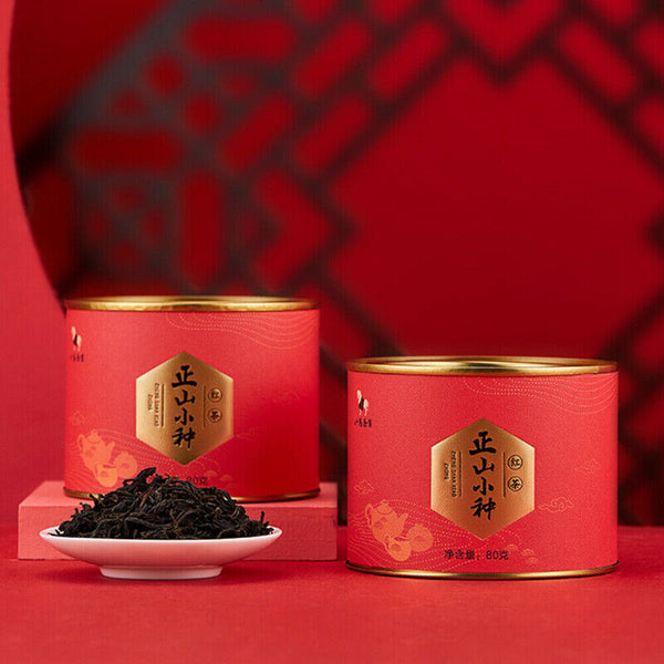 HelloYoung Health Care Premium Zhengshanxiaozhong Black Tea Natural Canned Fragrant Tea 80g