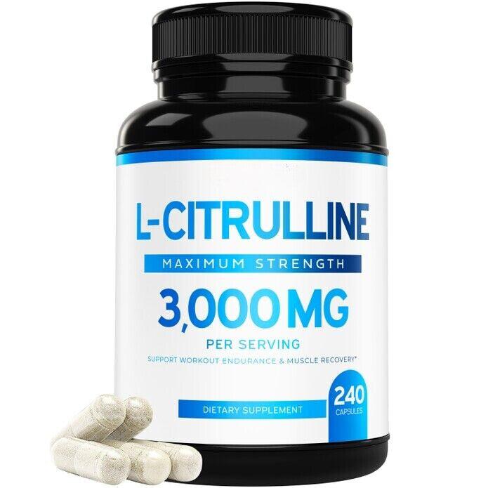 L-Citrulline 3000mg 240 Capsules GMP Certified & Non-GMO Free Form Amino Secondary image