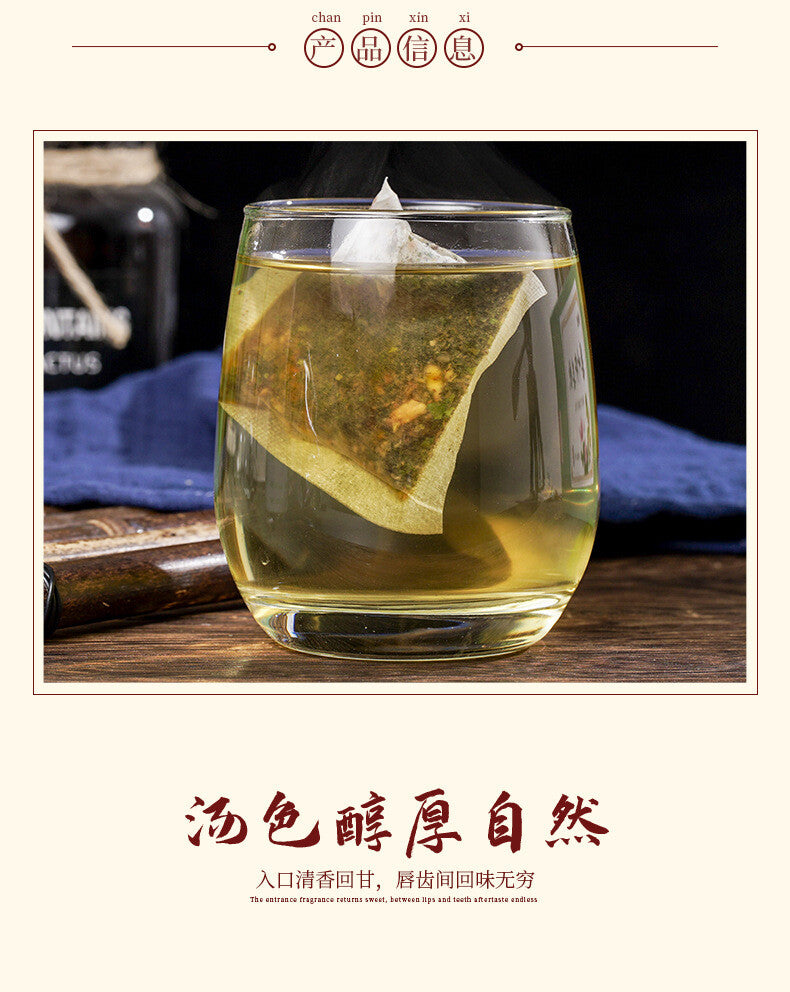Honeysuckle and Lotus Herbal Tea with Mint Almond and Platycodon for Detox