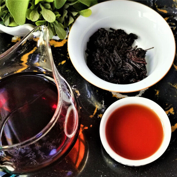 HelloYoung Tangerine Peel Pu'er Cooked Tea Cake Yunnan Aged Old Tree Mandarin Tea 357g