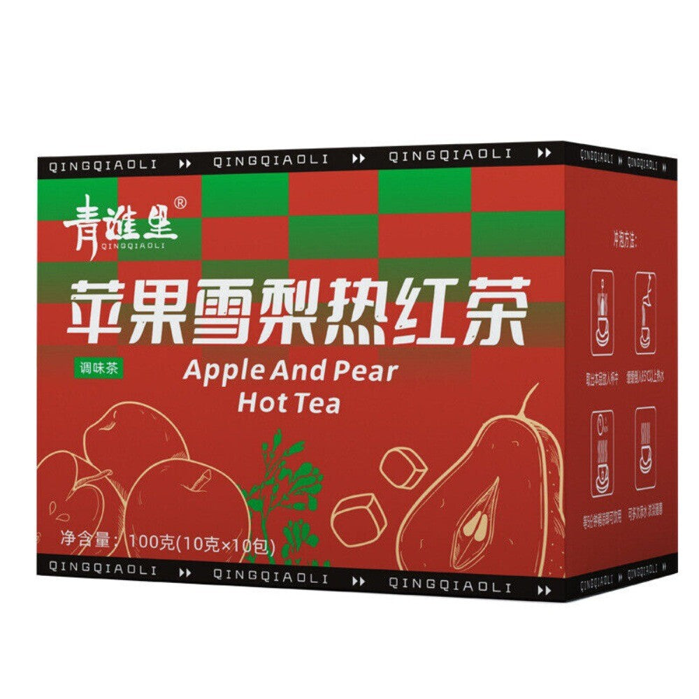 Apple Pear Black Fruit Tea Blend Hot Brewing Natural Sweet Flavor Loose Leaf