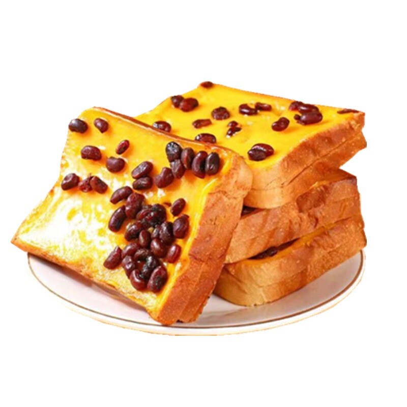 Breakfast Snack Quick Meal,Red Bean Rock Cheese Toast with Grass Jelly Filling Secondary image