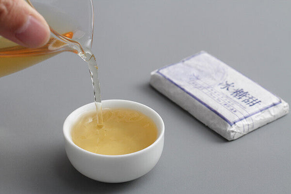 HelloYoung 45g Yunnan Puerh Tea Iced Sugar Sweet Large Old Tree Puerh Raw Brick Spring Tea