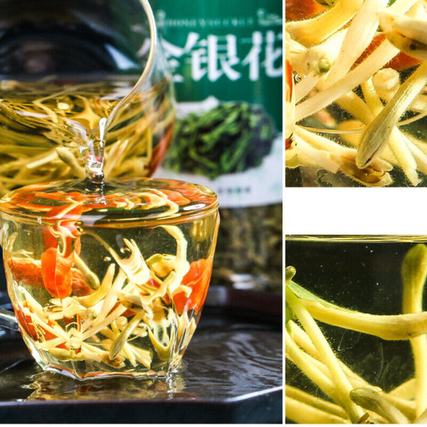HelloYoung 40g Natural Honeysuckle Herbal Tea Jinyinhua Chinese Ecology Organic Flower Tea