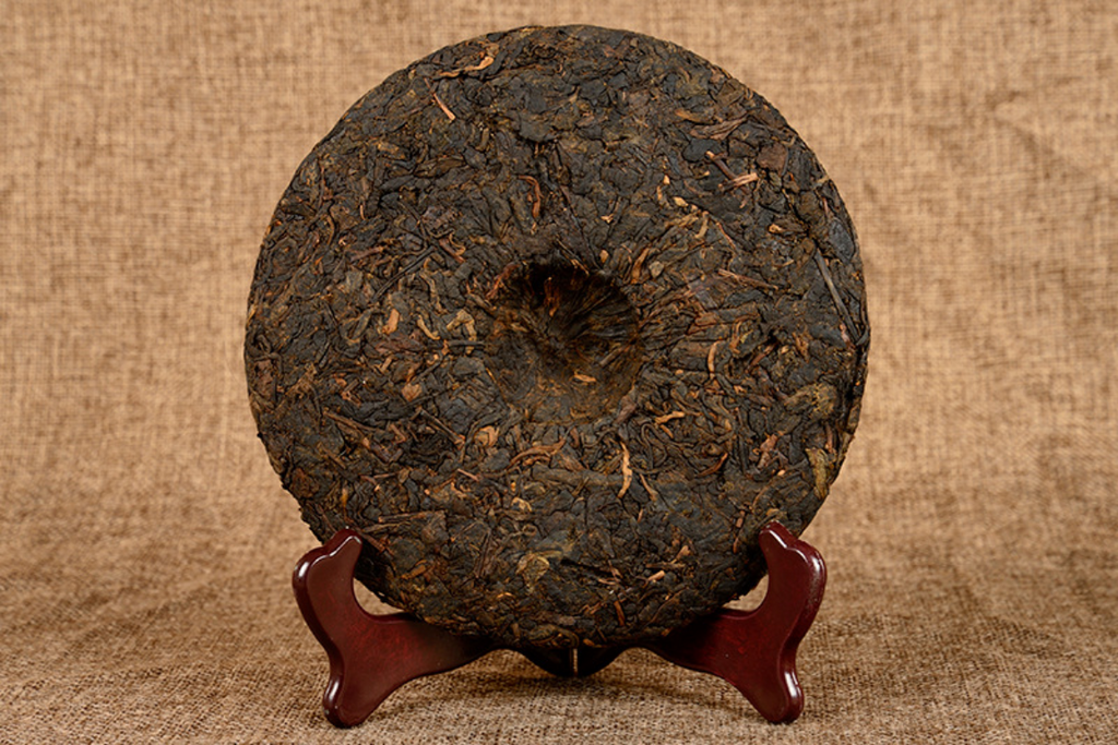HelloYoung 357g Yunnan Pu'er Tea Old Banzhang Glutinous Fragrance Seven Seed Cake Ripe Tea