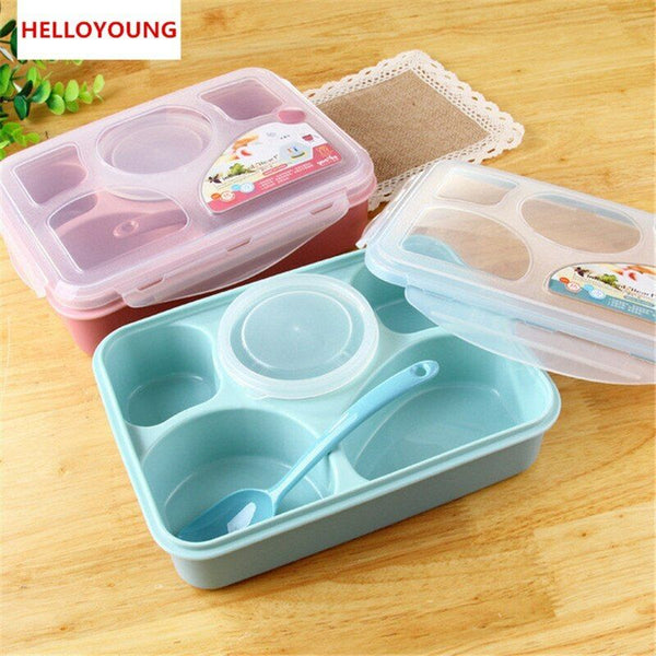 Dinnerware Food Container Five Separation Bento Box Tableware Lunchbox Microwave