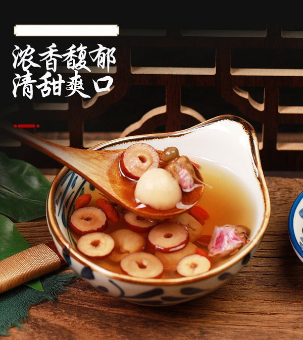 Longan Red Date Goji Tea + Rose 10-Treasure Blend - Chinese Herbal Tea