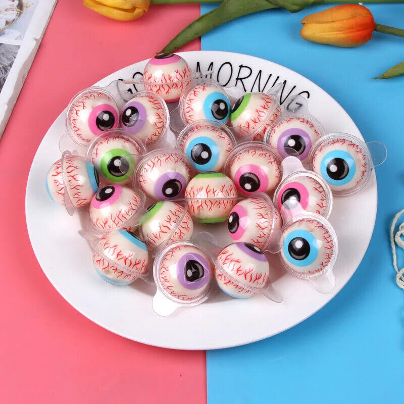 Fruit Flavored 3D Gummy Ball Candy Spherical Gum Eyeball Gummy Candy 30pcs