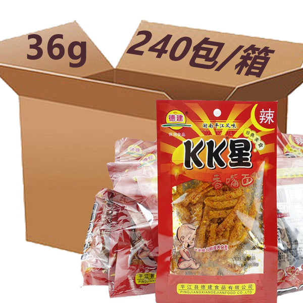 50 Bags Super Spicy Dejian KK Star Spicy Strips Hunan Specialty Snacks超辣KK星辣条50袋