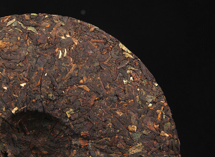 HelloYoung 357g Pu'er Old Ripe Tea Cake Yunnan Ripe Pu'er Tea Cake普洱茶熟茶勐海糯米香普洱老熟茶饼云南熟普洱茶饼
