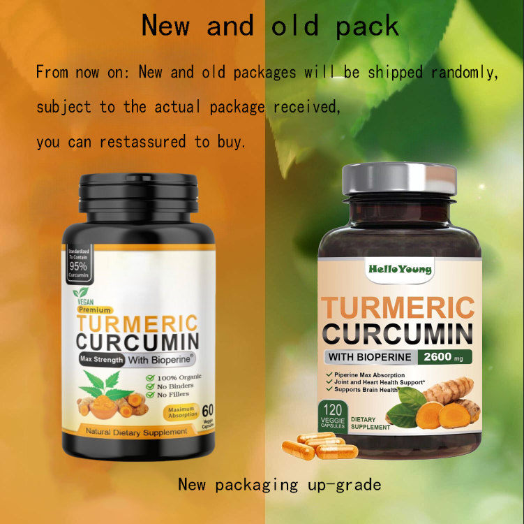 Triple Strength Capsules Turmeric Curcumin with Ginger 120 and Bio pepper 2600mg Secondary image
