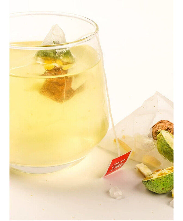 Summer Cold Brew: Green Plum, Lemon Tea with Freeze-Dried Fruits