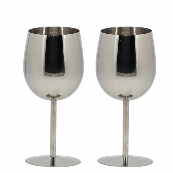 2Pcs Champagne Cocktail Drinkware Stainless Steel Wine Glasses Bar Wine Alcohol