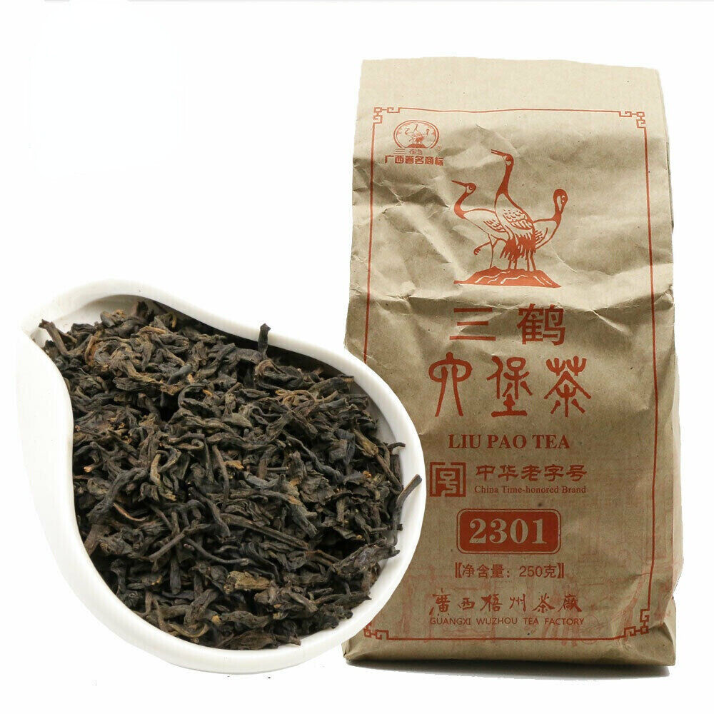 HelloYoung 250g Three Cranes Sanhe Loose Liupao Tea Dark Tea Quality 2301 Aged Teas Main image