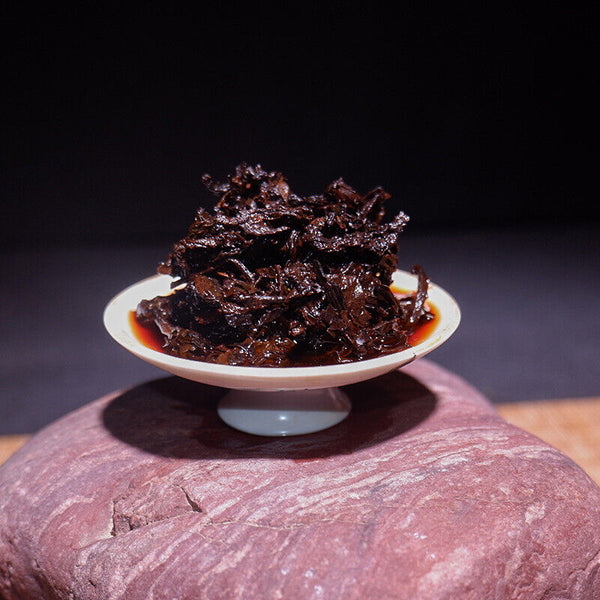 HelloYoung Yunnan Tea Tree King Puerh Tea Ripe Tea Cake Brown Ripe Tea Cake 357g/12.59oz