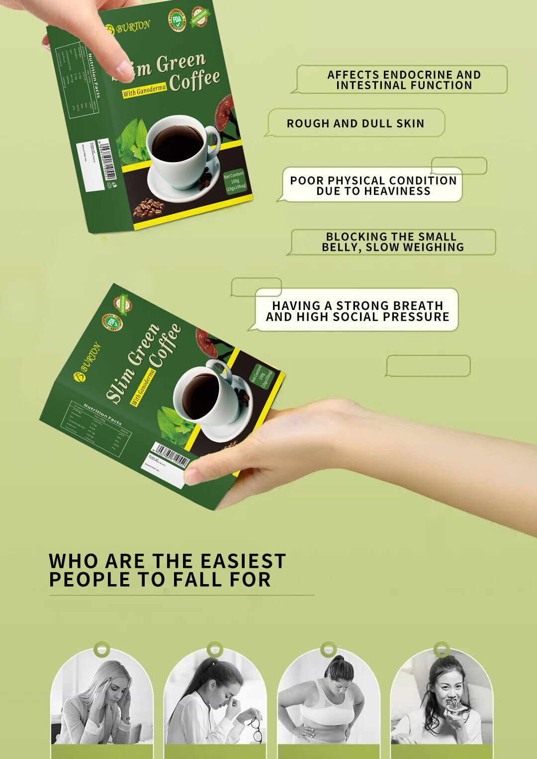 Slimming Green Coffee Fat Burn Instant Weight Loss Coffee 10g*20bags