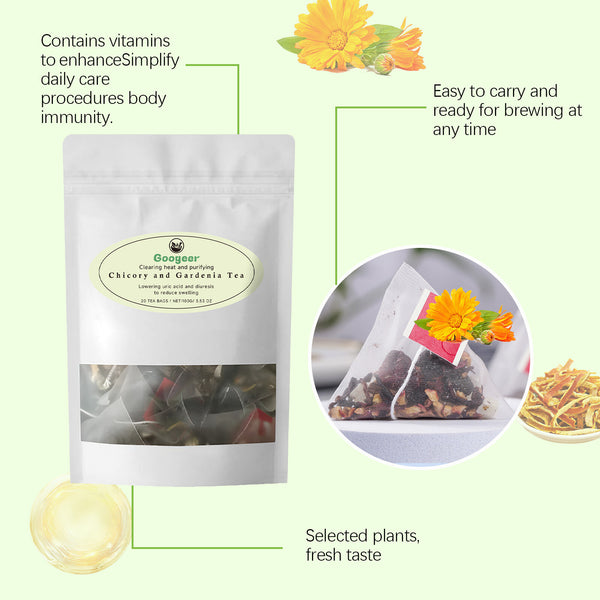 Chicory and Gardenia Tea Dandelion Wolfberry Organic Kidney Liver Chinese Tea