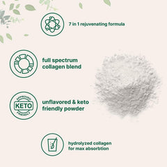 Multi Collagen Peptides Powder-HydrolyzedProtein Peptides (Type l,l,ll,v,X) 1LB