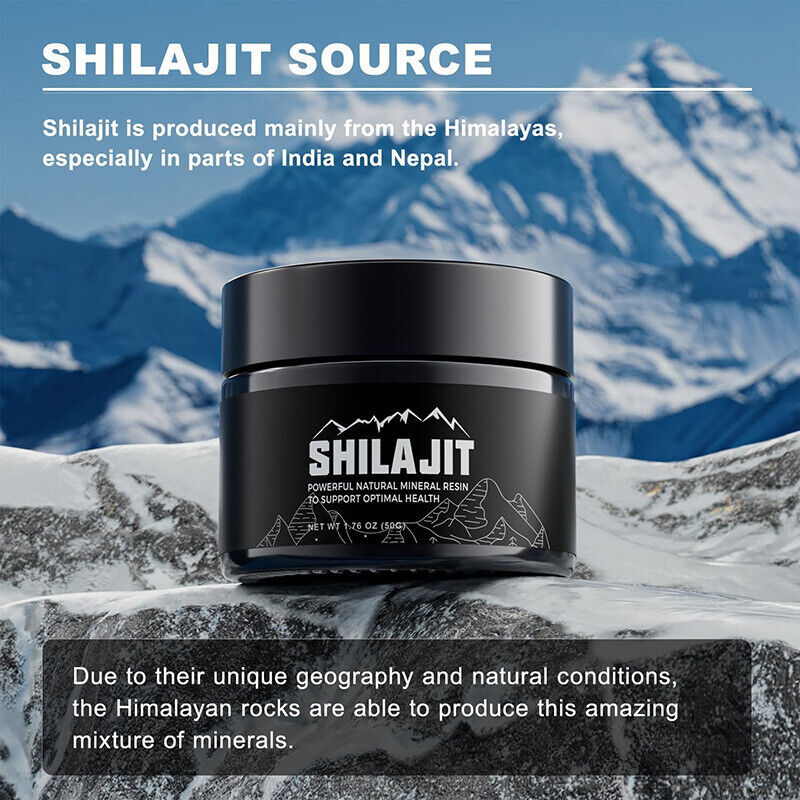 Pure 100% Himalayan Shilajit ORGANIC 50GM Shilajeet/Chilajit Soft Resin