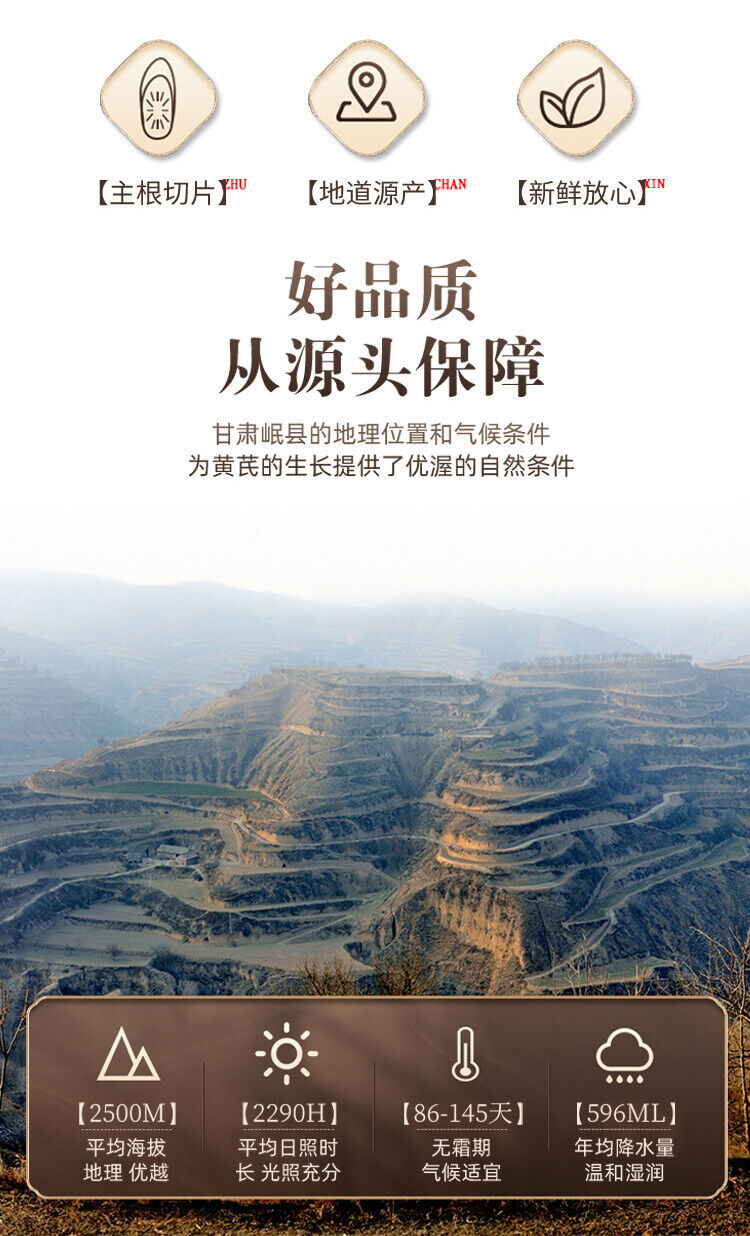 Gansu Astragalus Slices Wholesale Live Stream Style New Stock Bottled Astragalus