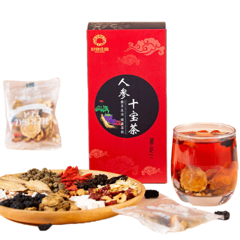 HelloYoung 150g/10bags 10 Kinds of Herbs Tea Maca Wolfberry Burdock Root Ginseng Mulberry Secondary image