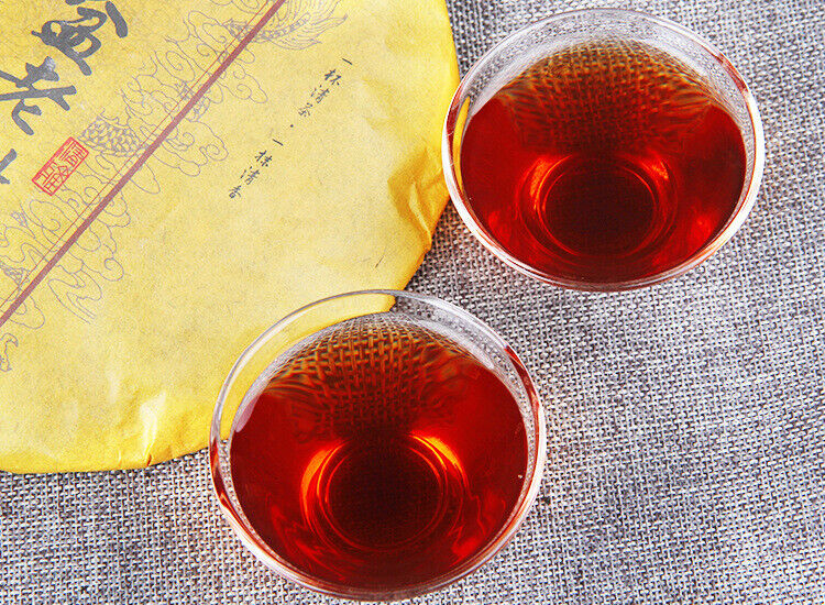Pu-erh Black Tea357g/12.59oz Menghai Brown Mountain Old Pu'er Cooked Tea Cake