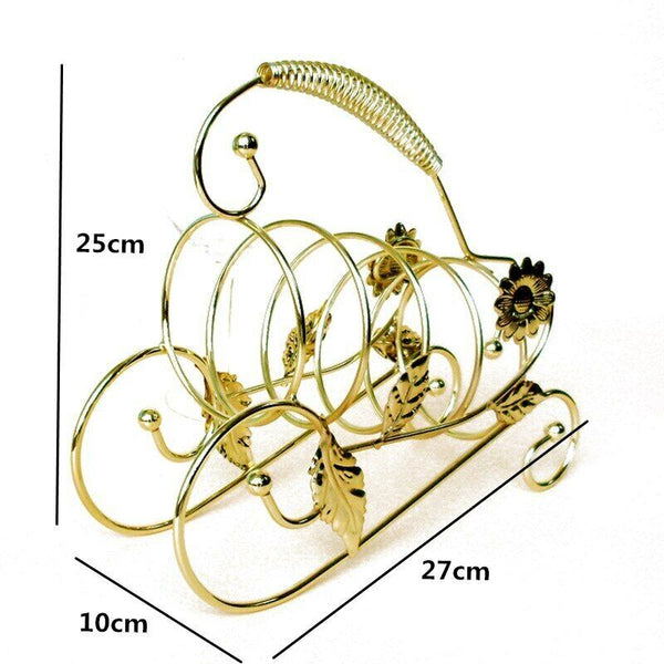 Creative Sun Flower Wine Holder Freestanding Metal Bottle Rack Home Decorations