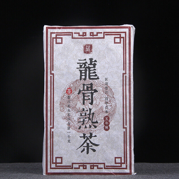 Ripe Tea 1000g Black Tea Puerh Tea Brick Old Tea Stem Dragon Bone Ripe Tea