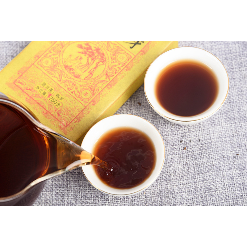 Golden Bud Ripe Brick 250g/8.8oz  Pu'er Tea Ripe Tea  Weight Loss Healthy Drink