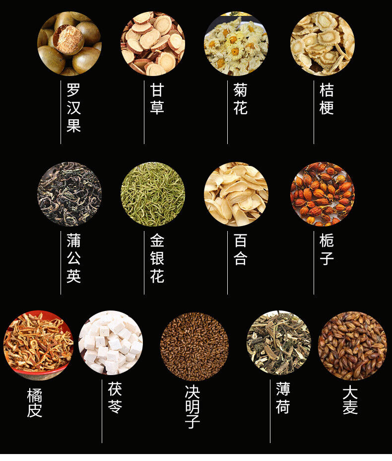 Herbal Cleansing Tea Honeysuckle Loquat Fruit Licorice Lily Mint Flower Tea