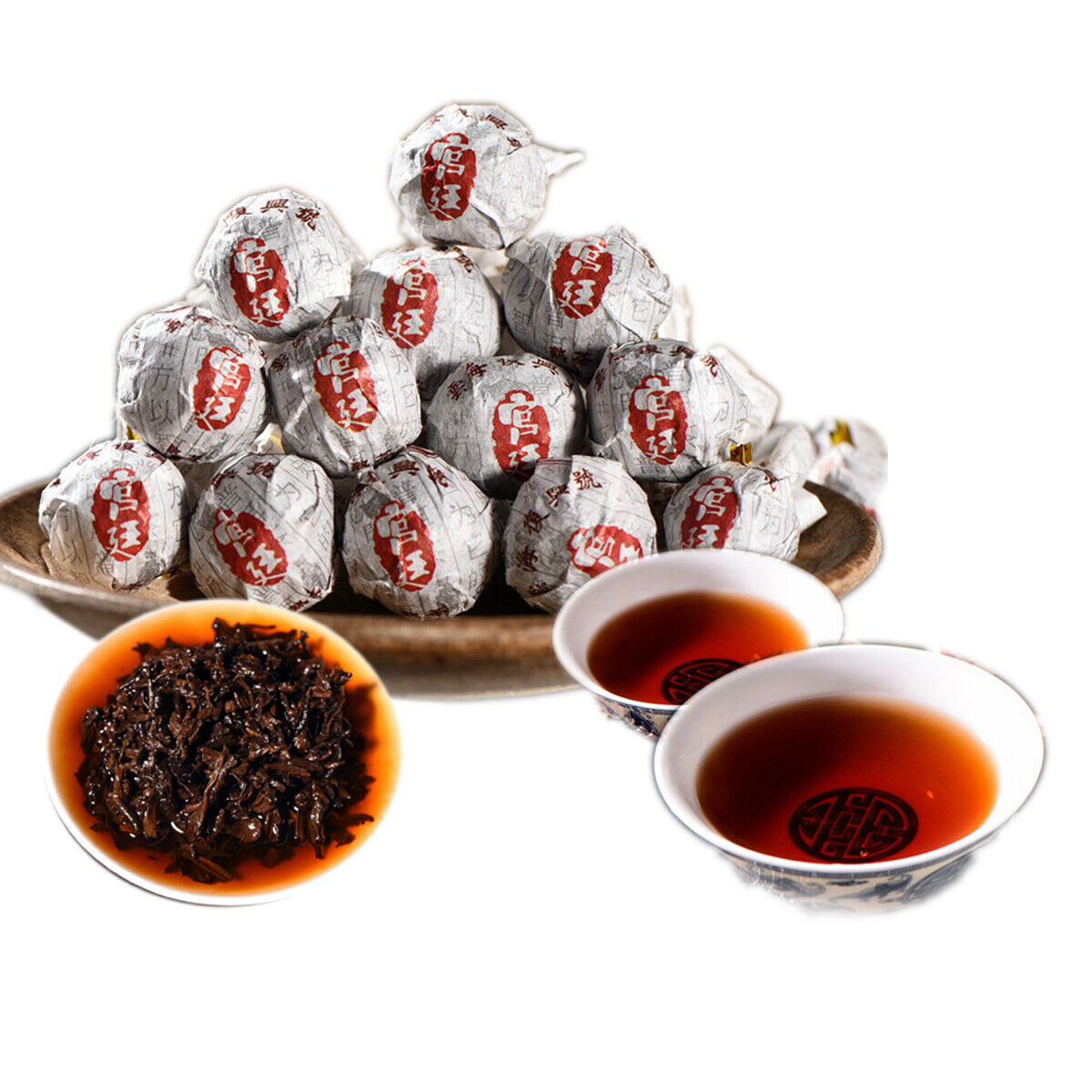 Dragon Ball Mini Oyster Yunnan Top-Grade Cooked Tea Black Puerh Tea Puer Tuo Cha