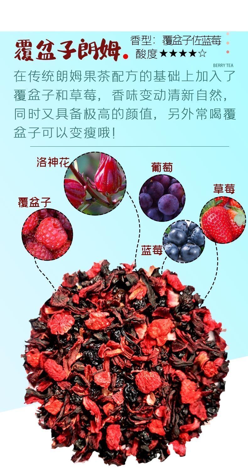 Creamy Rum Fruit Tea Strawberry Raspberry Cherry Rose Roselle Berry Tea