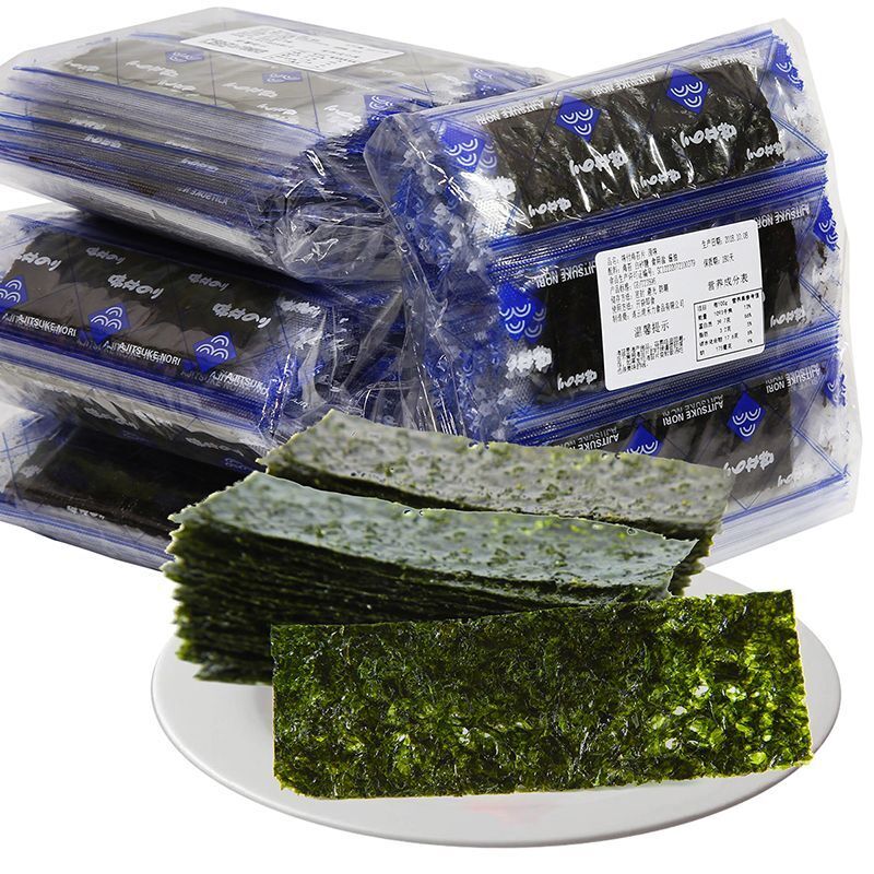 Roasted Dried Seasoned Seaweed Thai Snack Sheets Salt Korean 1 Pack 100 Piece Secondary image