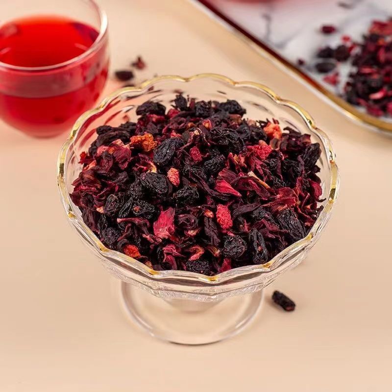 Creamy Rum Fruit Tea Strawberry Raspberry Cherry Rose Roselle Berry Tea