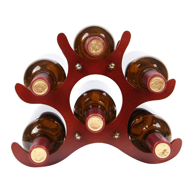 Wooden Wine Bottle Wine Racks Shelf Home Bar Holder Wine Stand 6 Bottle Display