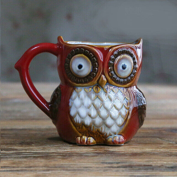 300ml Owl Cartoon Cup Milk Tea Mug Cups Mug Home Office Drinkware Coffee Ceramic