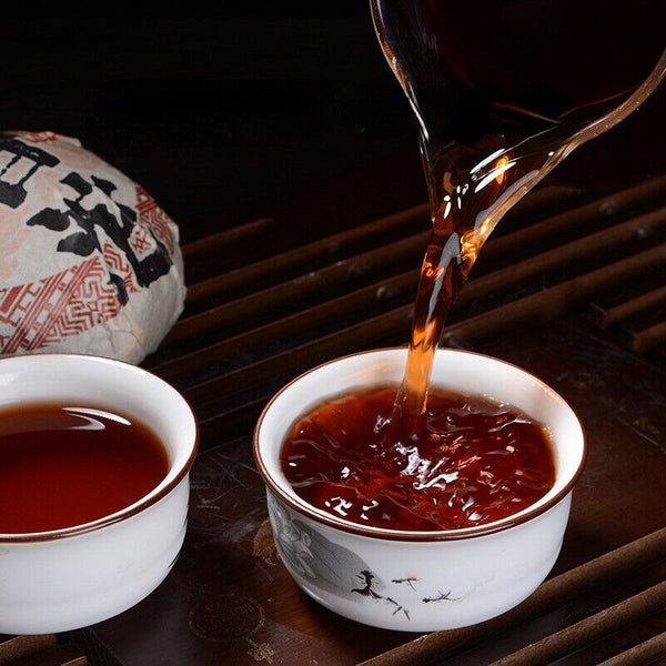 HelloYoung TeaJujube Fragrant Tuocha TopGrade Cooked Pu'er Black Tea Natural 500g Bamboo Shell