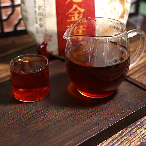 Palace Golden Sprout Pu'er Ripe Tea Pu'er Tea Seven Seed Cake Tea Chenxiang 357g