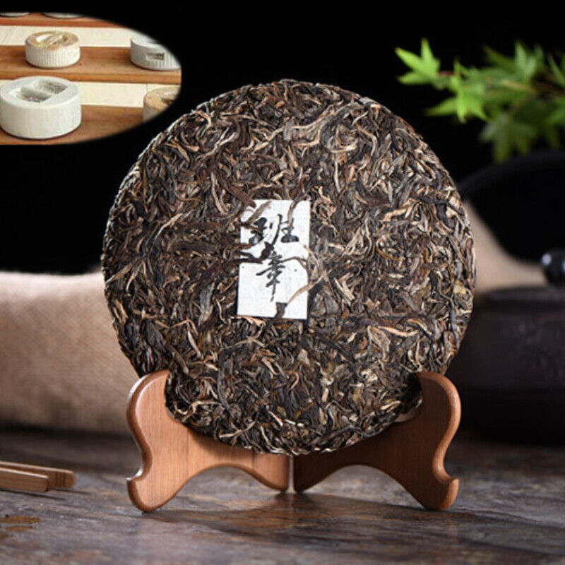 HelloYoung Old Banzhang Pu'er Green Tea Top-Grade Old Tree Tea 2015 Puerh Cha Tea Cake 357g