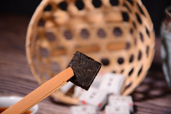 HelloYoung 500g camphor puerh ripe tea small square brick Yunnan mini small tuo Menghai tea