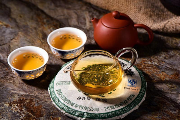 HelloYoung200g Chinese Yunnan Brown Yin Hao Puer Raw Tea Cake Puerh Tea Puer Tea Green Food