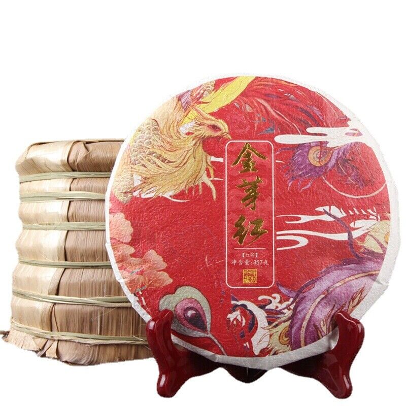 357g/12.59oz Honey Fragrant Golden Bud Natural Pure Dianhong Black Tea Cake Tea