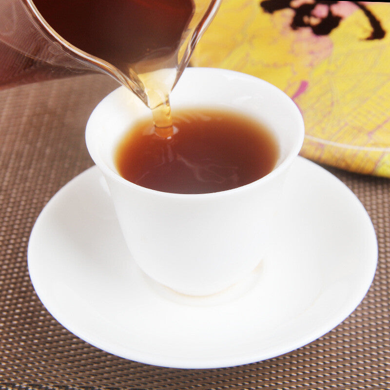 357g Golden Bud Banzhang Puerh Tea Cake Puerh Tea Ripe Tea Ancient Tree Ripe Tea Main image