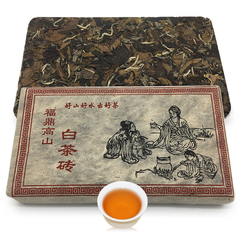 HelloYoung 350g Fuding white tea Shoumei tea brick old white tea brick alpine Panxi Main image