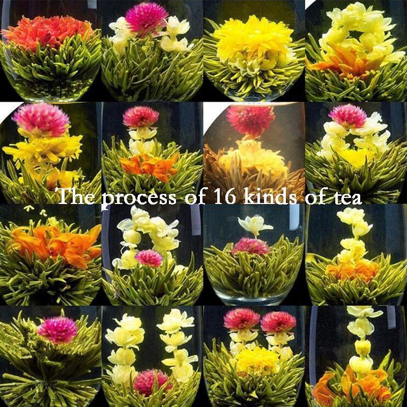 HelloYoung New 16 Kinds of Blooming Flower Tea Flowering Balls Herbal Crafts Flowers
